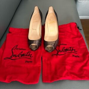 Christian Louboutin Black Peep Toe Heels